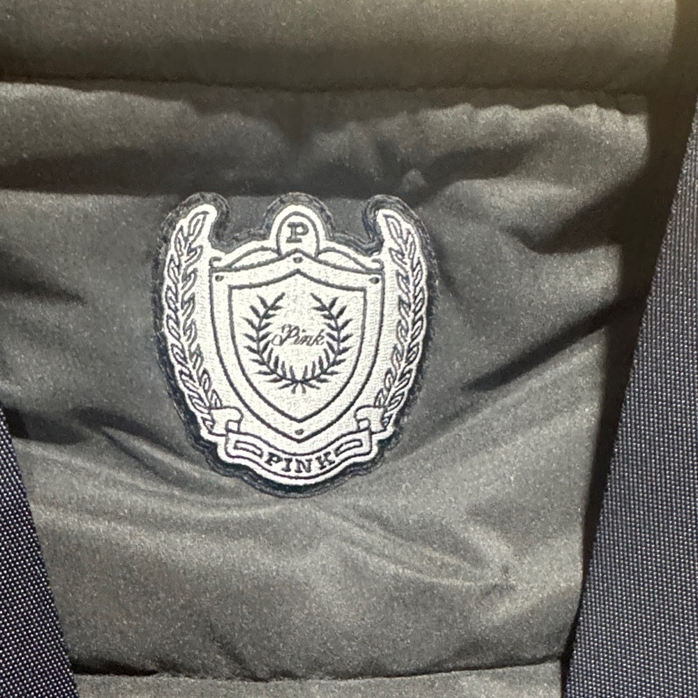 Quilted Black Tote Bag with Emblem by Pink - Picture 2 of 5